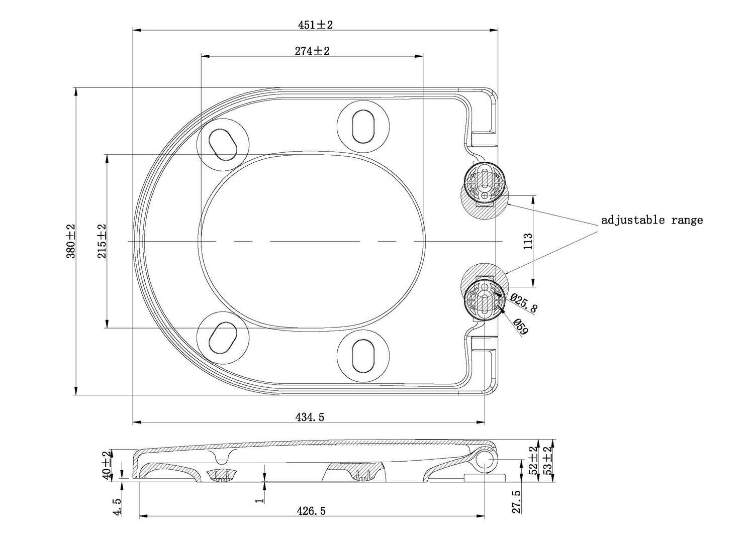 WC-Sitz mit Deckel zu Subway 1.0 rund Absenkautomatik Edelstahl abnehmbbar alpinweiß